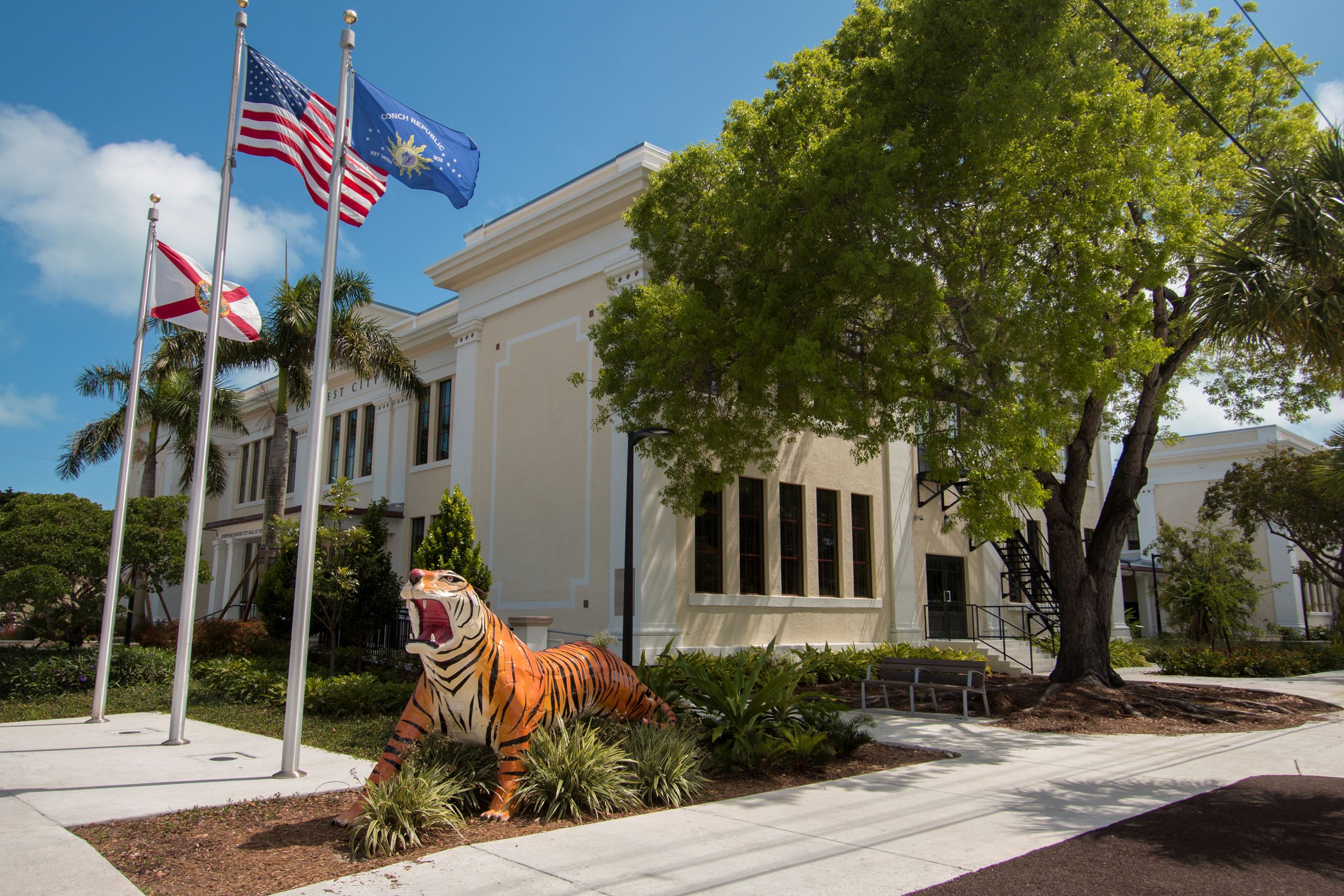 City Hall with Tiger
