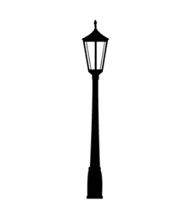 Black light post with no light bulb