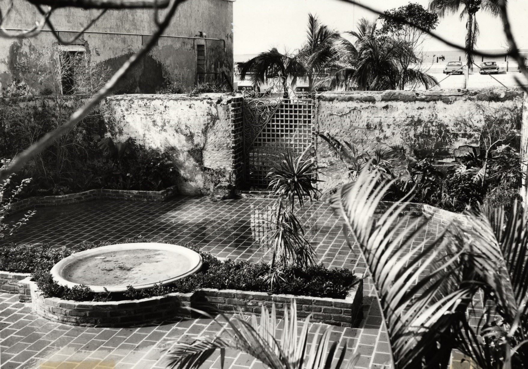 The ruins of the cistern to the north of Waterfront Playhouse turned into a garden circa 1960s. 