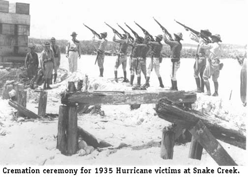 1935 Cremation Ceremony for Hurrican Victims at Snake Creek